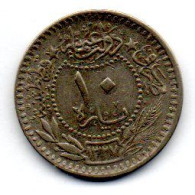 OTTOMAN EMPIRE - SULTAN MUHAMMAD V, 10 Para, Nickel, Year 6 (AH1327), KM # 760 - Otros – Asia