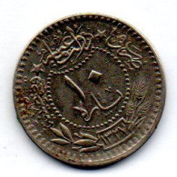 OTTOMAN EMPIRE - SULTAN MUHAMMAD V, 10 Para, Nickel, Year 7 (AH1327), KM # 760 - Sonstige – Asien