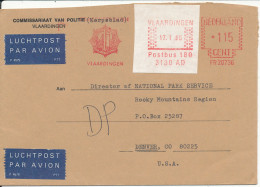 Netherlands Cover With Meter Cancel Vlaardingen 17-1-1985 Sent To USA - Machines à Affranchir (EMA)