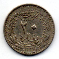 OTTOMAN EMPIRE - SULTAN MUHAMMAD V, 20 Para, Nickel, Year 6 (AH1327), KM # 761 - Sonstige – Asien