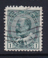 Canada: 1903/12   Edward    SG173    1c   Pale Green      Used - Oblitérés