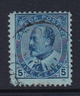 Canada: 1903/12   Edward    SG178    5c   Blue/bluish      Used - Oblitérés