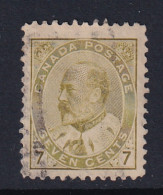 Canada: 1903/12   Edward    SG180    7c   Yellow/olive      Used - Gebraucht