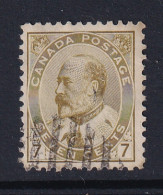 Canada: 1903/12   Edward    SG181    7c   Greenish Bistre      Used - Usati