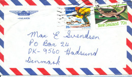 New Zealand Air Mail Cover Sent To Denmark With Topic Stamps - Poste Aérienne