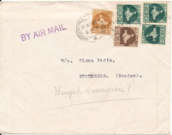 India Cover Sent Air Mail To Sweden 27-12-1959 - Covers & Documents