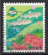 JAPAN 2556,used,fishes - Gebraucht