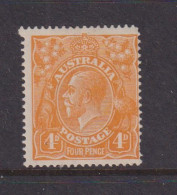 AUSTRALIA - 1914-24 George V 4d Watermark Crown Over A  Hinged Mint - Mint Stamps