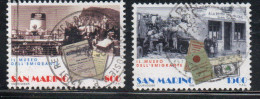 REPUBBLICA DI SAN MARINO 1998 EMIGRAZIONE EMIGRATION SERIE COMPLETA COMPLETE SET USATA USED OBLITERE' - Gebraucht