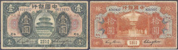 Bank Of China, 1 U. 10 Dollars 1918 AMOY-FUKIEN. III. Pick 51a, 53a. - China