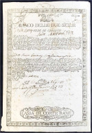 Kreditschein Der Banco Delle Due Sicilie 1806. Cassa Di Corte Rame. III, In Der Falte Eingerissen - Other & Unclassified