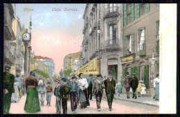 GIJÓN - Calle Corrida. (Ed. Purger & Co, Photochromickarte Nº 3812) Carte Postale - Asturias (Oviedo)