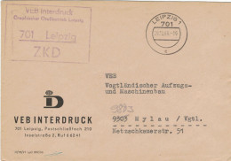DDR ZKD - 1966 VEB Interdruck Graphischer Grossbetrieb 701 Leipzig > Aufzug-Maschinenbau Mylau - Usines & Industries