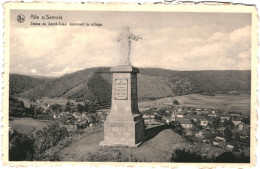 CPA  Carte Postale Belgique Alle Sur Semois Statue Du Sacré Coeur Dominant Le Village   VM69470 - Vresse-sur-Semois