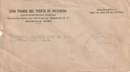 Matanzas Cuba Old Cover Mailed - Cartas & Documentos