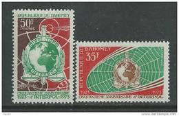 Dahomey  N° 324 / 25   XX 50ème Anniversaire D'Interpol, La Paire  TB - Bénin – Dahomey (1960-...)