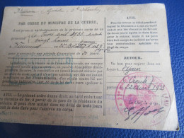 Ordre D'appel Sous Les Drapeaux/ Recrutement De Guéret/ Tingaud/ AJAIN /Creuse/ Ministre De La Guerre/1933        VPN393 - Dokumente