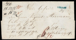 1853 (18 März ) HANNOVER - FALTBRIEF L1 AERZEN IN BLAU - SELTEN - Hanover