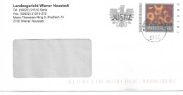 0448b: Österreichs Justiz- Bonusbrief LG 2700 Wiener Neustadt (ANK 16, 100.- €) - Briefe