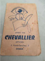 Nouvelles Immatriculations Des Voitures Françaises/Offert Par CHEVALLIER Opticien EVREUX/Vers 1945-1955       VPN394 - Cars