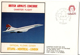 Concorde BA 1977 - Ottawa Montréal London - Charter Flight - Premiers Vols