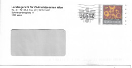 0448p: Österreichs Justiz- Bonusbrief LG Für Zivilrechtssachen 1040 Wien (ANK 16, 100.- €) - Buste