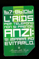 849 Golden - Aids  Verde Da Lire 5.000 Telecom - Públicas  Publicitarias