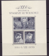 POLAND 1939 MICHEL NO: Bl. 8  MNH - Unused Stamps
