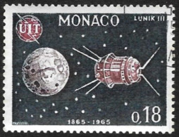 MONACO 1965 -  Y&T  667 -  Lunik III   -  Oblitéré - Oblitérés