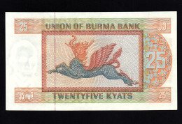 BURMA (MYANMAR)  P-59  25 KYATS  ND (1972)   UNC - NEUF - SIN CIRCULAR !!!!!!!!! - Myanmar