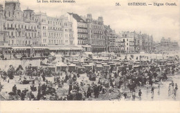 BELGIQUE - OSTENDE - Digue Ouest - Editeur Le Bon - Carte Postale Ancienne - Oostende