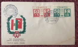 TURKEY,TURKEI,TURQUIE , MEMORY OF ,IRAN'S,VISITS TO TURKEY ,1956 ,COVER - Cartas & Documentos