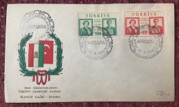 TURKEY,TURKEI,TURQUIE , MEMORY OF ,IRAN'S,VISITS TO TURKEY ,1956 ,COVER - Brieven En Documenten