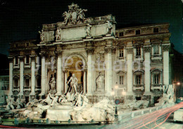 Roma - Rome - Roma Di Notte - Fontana Di Trevi - Trevi Fountain - 224 - 1980 - Italy - Used - Fontana Di Trevi