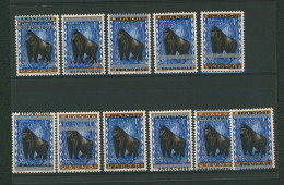 Rwanda (1964) - N°57** : étude De 11 Variétés (animaux, Gorille). Voir Descriptif - Ongebruikt