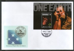 Delcampe - Micronesia 2001 Ecology Chimpanzee Wildlife Animals Fauna Sc 423 M/s FDC # 9492 - Schimpansen