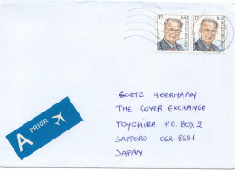 68175 - Belgien - 2001 - 2＠17F/€0,42 Albert A LpBf AALST -> Japan - Briefe U. Dokumente
