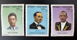 Madagascar Madagaskar 1997 Mi. 1869 - 1871 Personnalités Rajaofera Ratianarivo Rakoto - Madagaskar (1960-...)