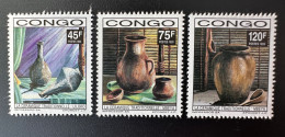 Congo Kongo 1992 / 1993 Mi. 1351 - 1353 Céramique Tradtionnelle Keramik Ceramic - Ungebraucht