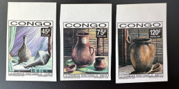 Congo Kongo 1992 / 1993 Mi. 1351 - 1353 B ND Imperf Céramique Tradtionnelle Keramik Ceramic - Nuevas/fijasellos