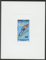 DJIBOUTI Epreuve De Luxe Sur Papier Glacé N° 643 Jeux Olympiques D'hiver CALGARY (1988) - Invierno 1988: Calgary