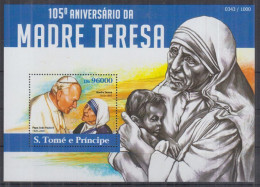 N13. S.Tome Principe MNH 2015 Religion - St. Mother Teresa - Madre Teresa