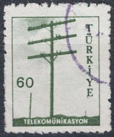 Türkei Turkey Turquie - Telegraphenmasten (MiNr: 1704) 1960 - Gest Used Obl - Usados