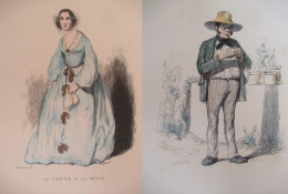 LOT DE 21 GRAVURES DES GENS DE PARIS , 1857, PAUL GAVARNI (1804-1866) - Prints & Engravings