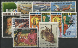 DJIBOUTI POSTE AERIENNE AIR MAIL N° 115 116 117 118 119 120 121 122 123 124 125 126 COTE 62.5 € Neufs ** (MNH) - Yibuti (1977-...)