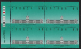 Canada 1988-92 MNH Sc 1183 $5 Bonsecours Market UL Plate Block - Plaatnummers & Bladboorden