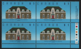 Canada 1988-92 MNH Sc 1181ii $1 Runnymede Library LR Plate Block - Plate Number & Inscriptions