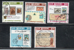REPUBBLICA DI SAN MARINO 1988 INVITO ALLA FILATELIA SERIE COMPLETA COMPLETE SET USATA USED OBLITERE' - Used Stamps