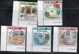 REPUBBLICA DI SAN MARINO 1988 INVITO ALLA FILATELIA SERIE COMPLETA COMPLETE SET USATA USED OBLITERE' - Gebraucht