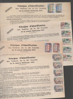 Erinnophilie Loterie Nationale : Lot De 4 Feuilles De Principes D'identification Des Vignettes1954-55   (PPP43528) - Cartas & Documentos